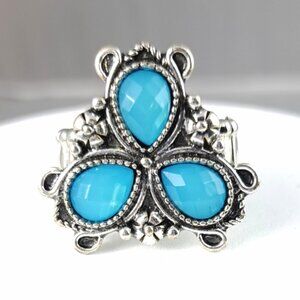 Pretty Paparazzi Faux Turquoise Stretch Ring